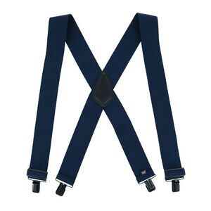 Perry Suspenders Men's Big & Tall Solid Color X-Back Clip-End Suspenders